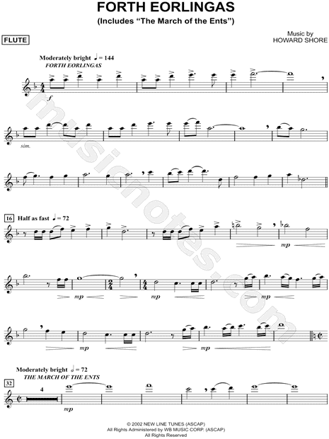 Forth Eorlingas - Flute