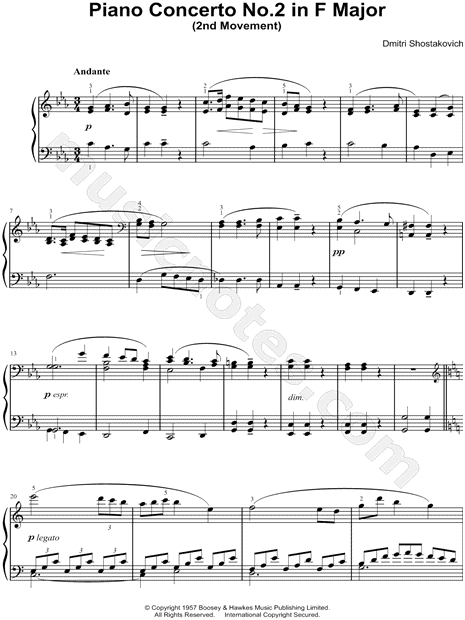 Piano Concerto No. 2 In F Major (2nd Movement)