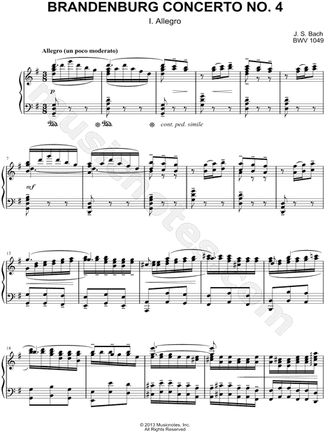 Brandenburg Concerto No. 4: I. Allegro