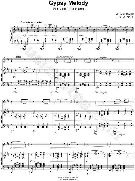 Gypsy Melody - Piano Accompaniment