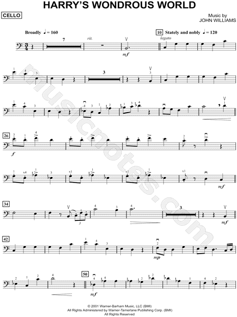 Harry's Wondrous World - Cello