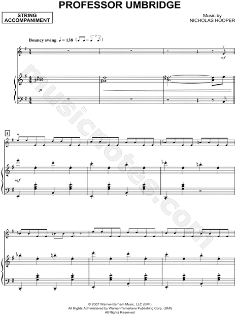Professor Umbridge - Piano Accompaniment (Strings)