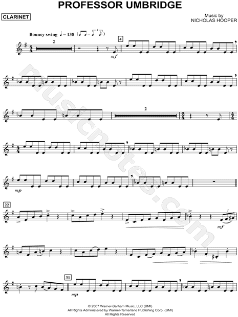 Professor Umbridge - Clarinet
