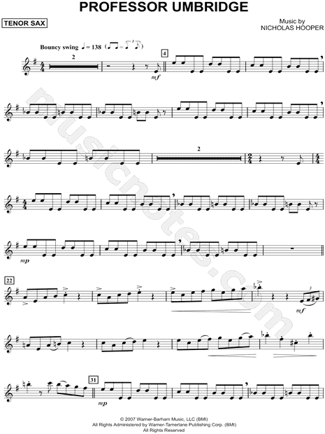 Professor Umbridge - Tenor Saxophone
