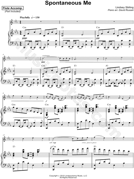 Spontaneous Me - Flute & Piano