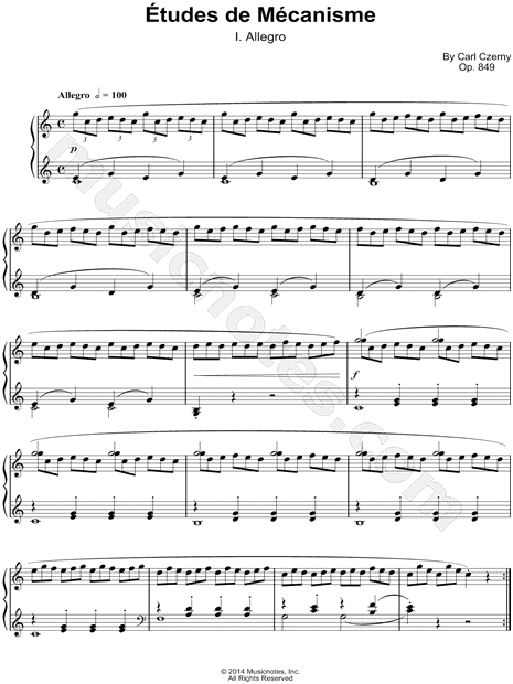 Etudes de Mecanisme: I. Allegro