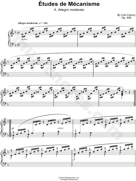 Etudes de Mecanisme: X. Allegro moderato