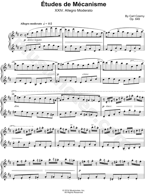 Etudes de Mecanisme: XXIV. Allegro moderato