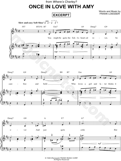 Once in Love with Amy [Excerpt]
