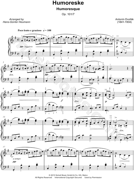 Humoresque, Op. 101, No. 7