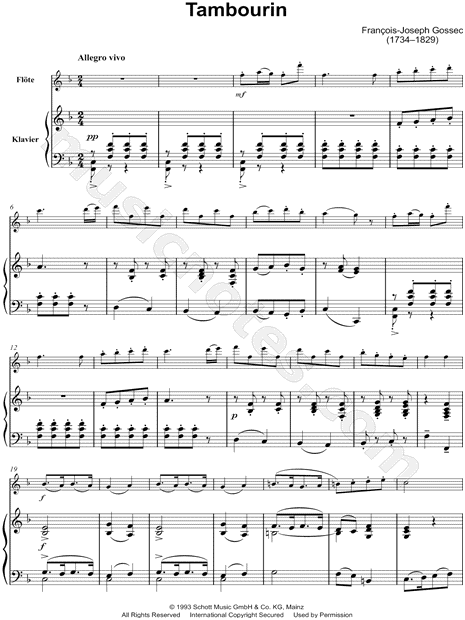 Tambourin - Flute & Piano