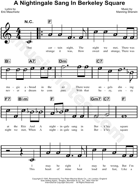 A Nightingale Sang in Berkeley Square