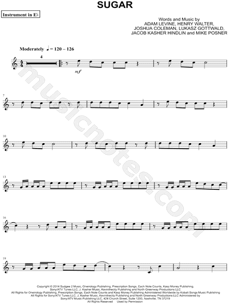 Sugar - Eb Instrument