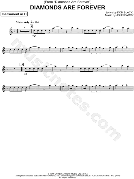 Diamonds Are Forever - C Instrument