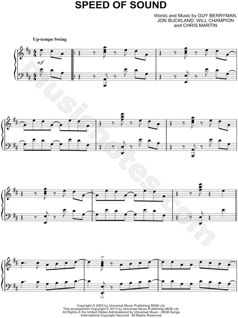 Speed of Sound [jazz version]
