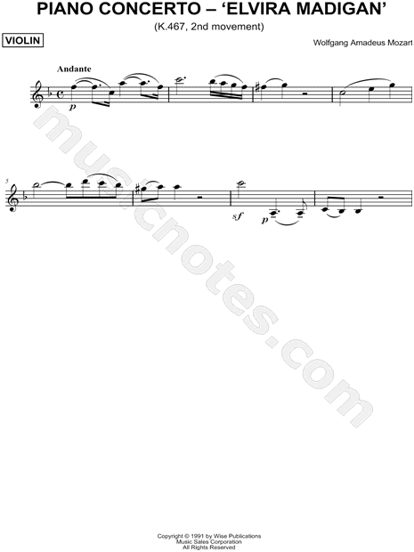 Piano Concerto No. 21 in C Major, K. 467: II. Andante (Elvira Madigan Theme)