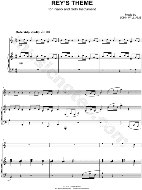 Rey's Theme - Piano Accompaniment
