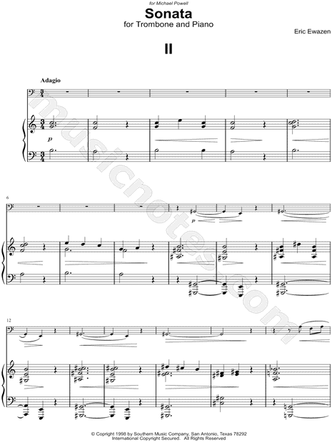 Sonata for Trombone & Piano: II