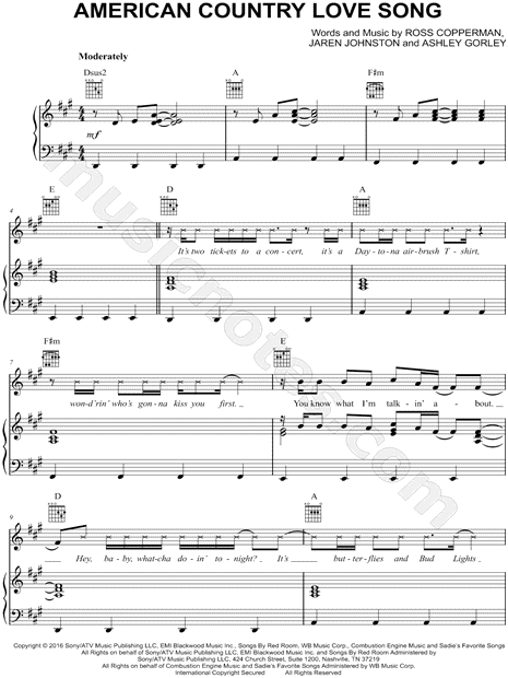 American Country Love Song