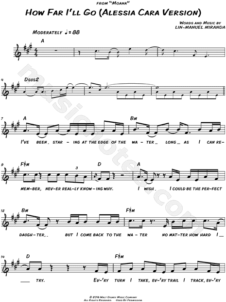 How Far I'll Go (Alessia Cara Version)