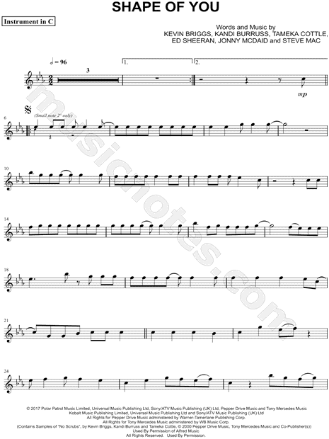 Shape of You - C Instrument