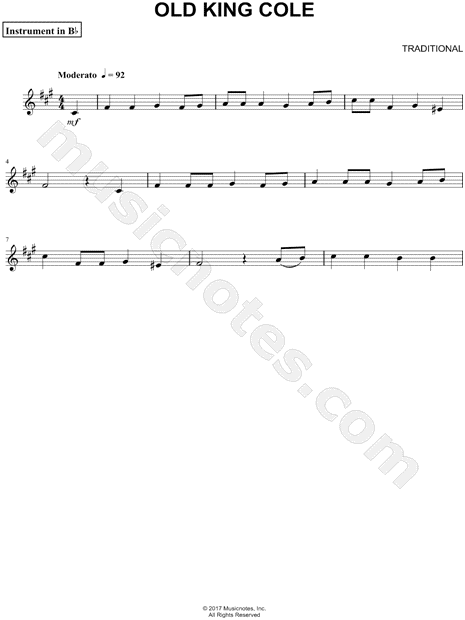 Old King Cole - Bb Instrument