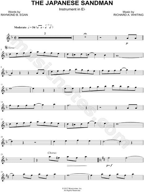 The Japanese Sandman - Eb Instrument