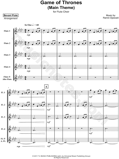 Game of Thrones (Main Theme) - Flute Choir