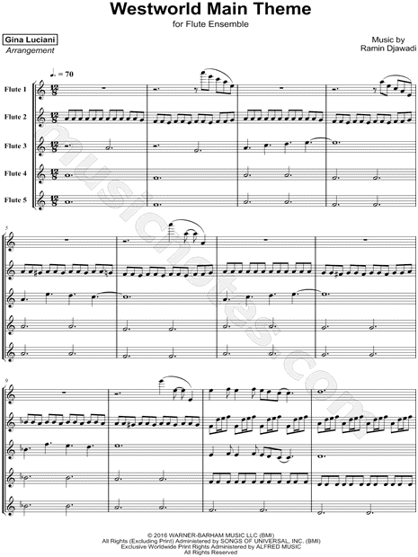 Westworld Main Theme - Flute Ensemble