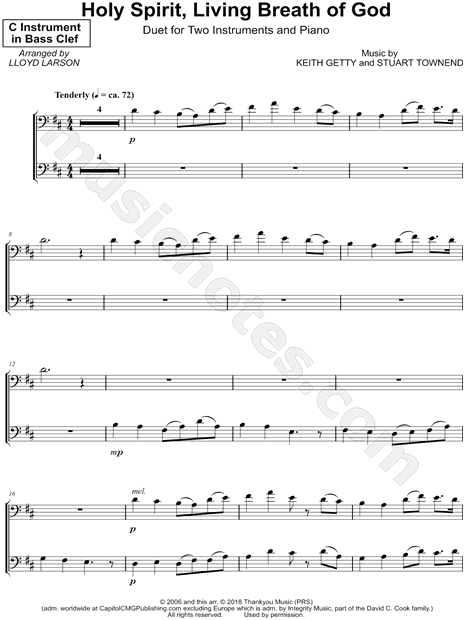 Holy Spirit - Bass Clef Instrument Duet