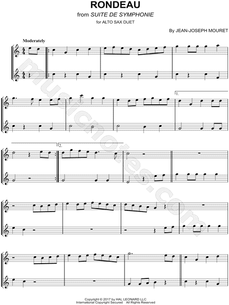 Rondeau - Alto Saxophone Duet