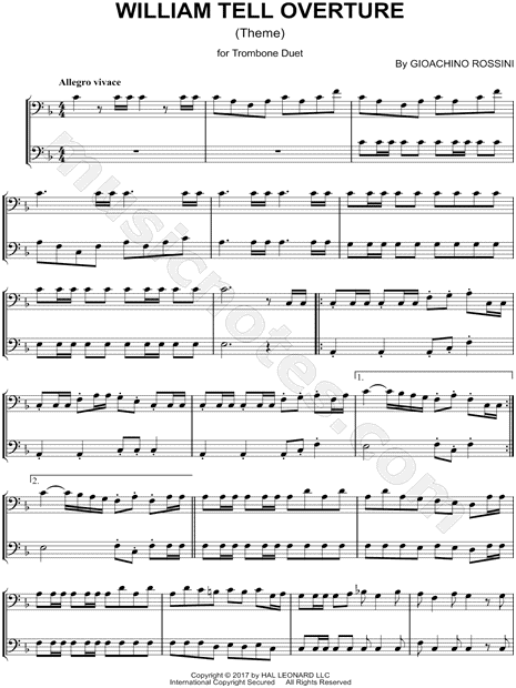 William Tell Overture [Main Theme] - Trombone Duet