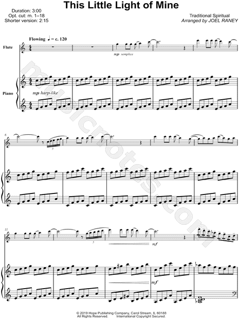 This Little Light of Mine - Flute & Piano