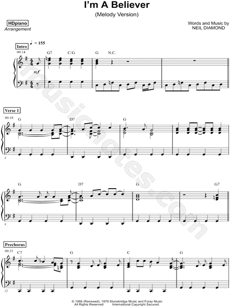 I'm a Believer [melody version]