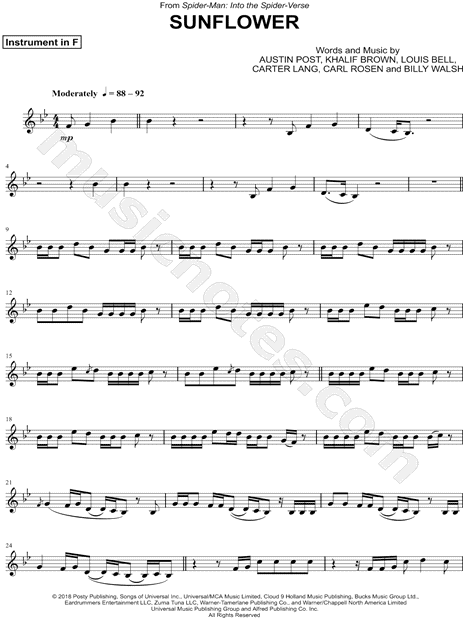 Sunflower - F Instrument