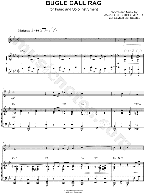 Bugle Call Rag - Piano Accompaniment