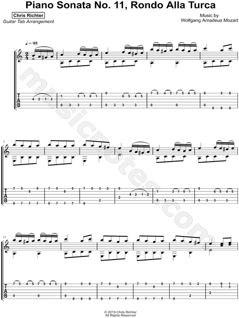 Piano Sonata No. 11, Rondo Alla Turca