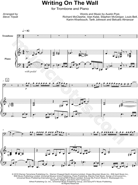 Writing on the Wall - Trombone & Piano