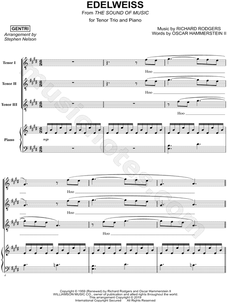 Edelweiss - Tenor Trio & Piano