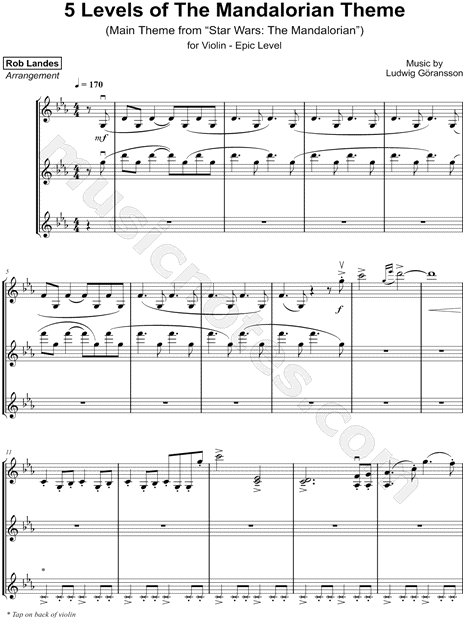 5 Levels of The Mandalorian Theme [Epic Level] - Violin Trio