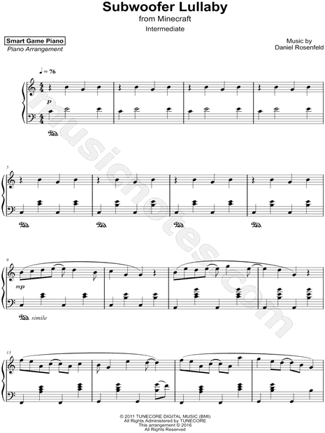Subwoofer Lullaby [intermediate]