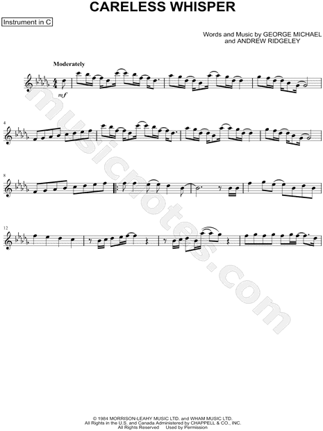Careless Whisper - C Instrument