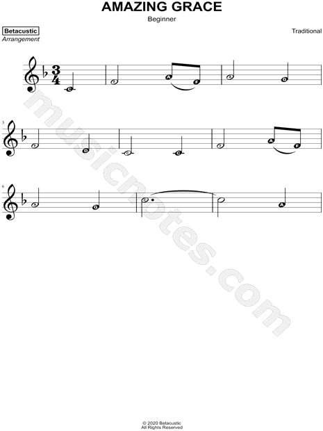 Amazing Grace [beginner]