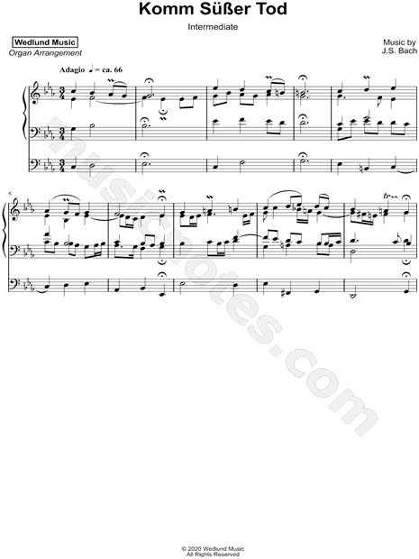 Komm Susser Tod BWV 478 [intermediate]