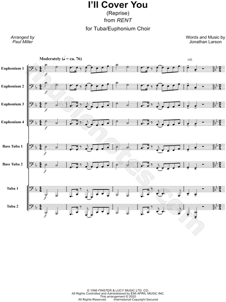 I'll Cover You (Reprise) - Tuba / Euphonium Choir