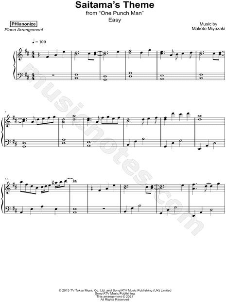 Saitama's Theme [easy]
