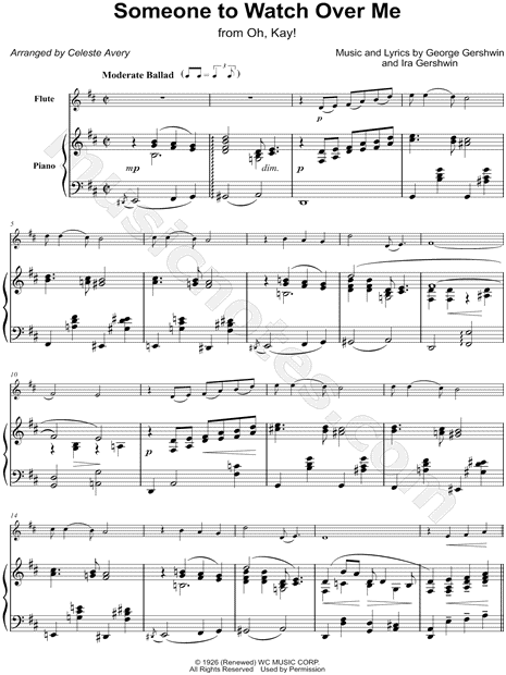 Someone to Watch Over Me - Flute & Piano