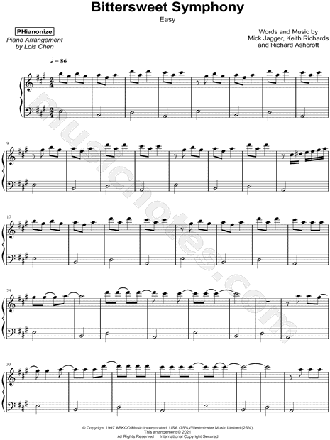 Bittersweet Symphony [easy]