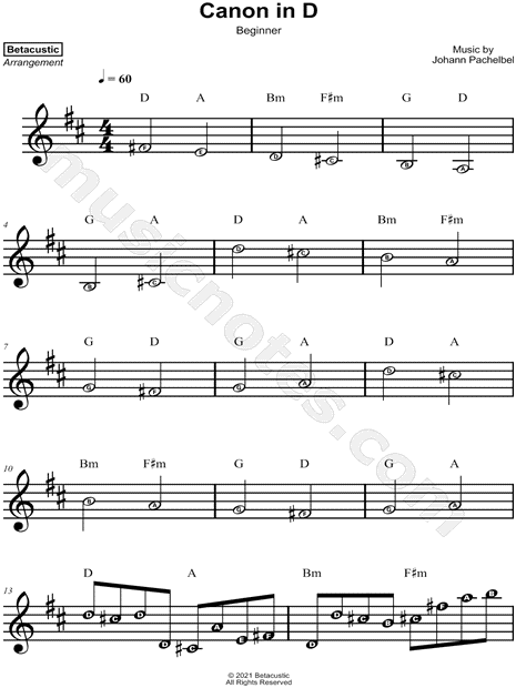 Canon in D [beginner]