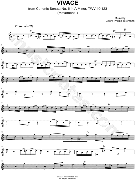 Canonic Sonata no. 6, TWV 40: 123: I. Vivace